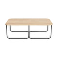 Moderne Salontafel van Hout met Zwart Metalen Frame